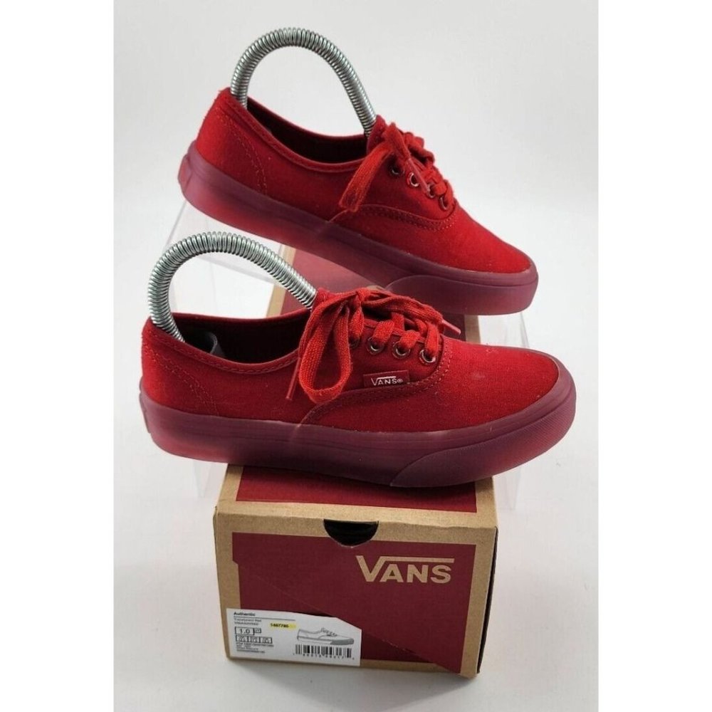 VANS Old Skool Translucent Skate Shoes Red Monochrome Youth Kids Size 1 With Box